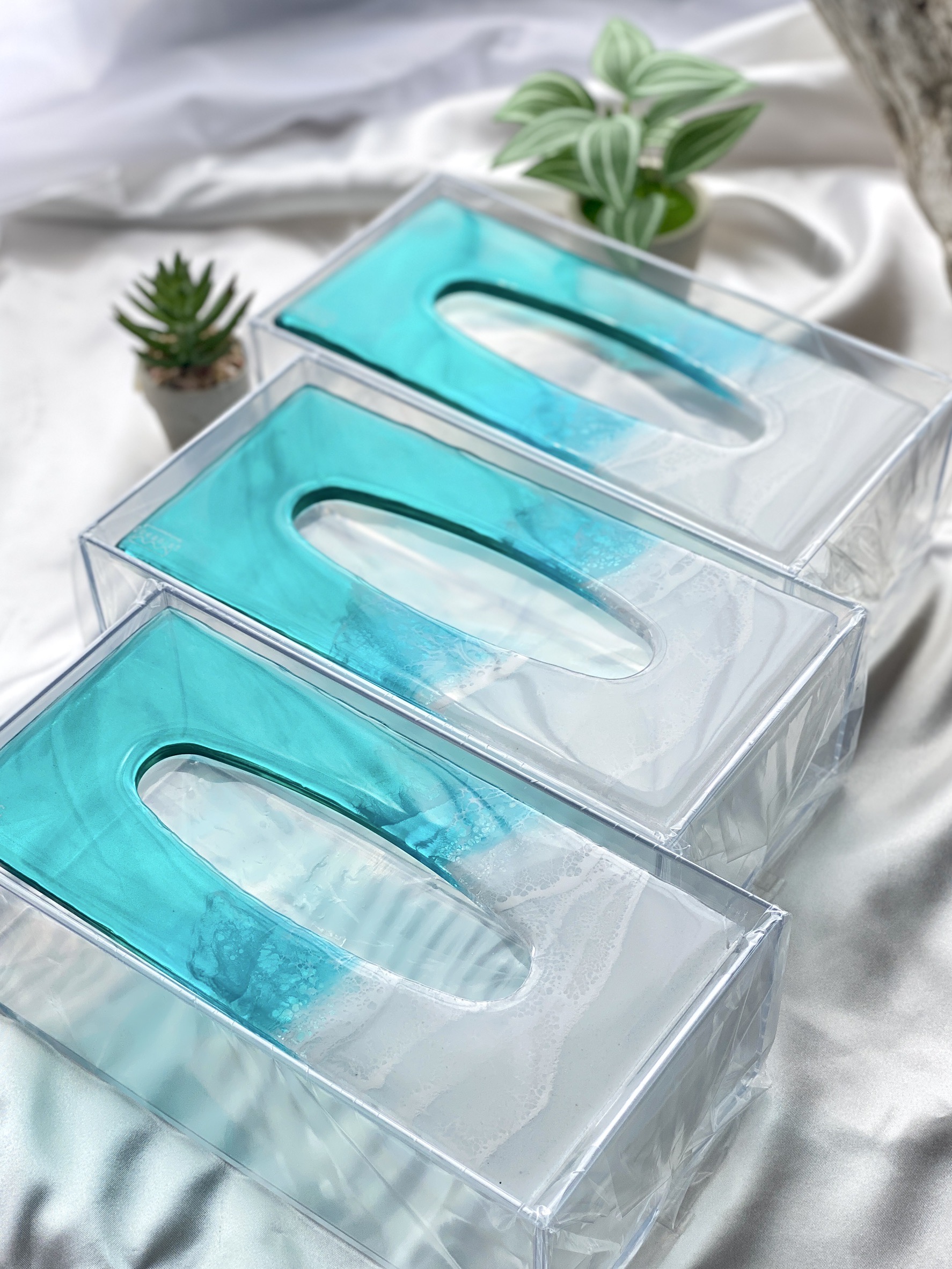 楽天市場】【オーシャンアート】 ティッシュボックス ブルー