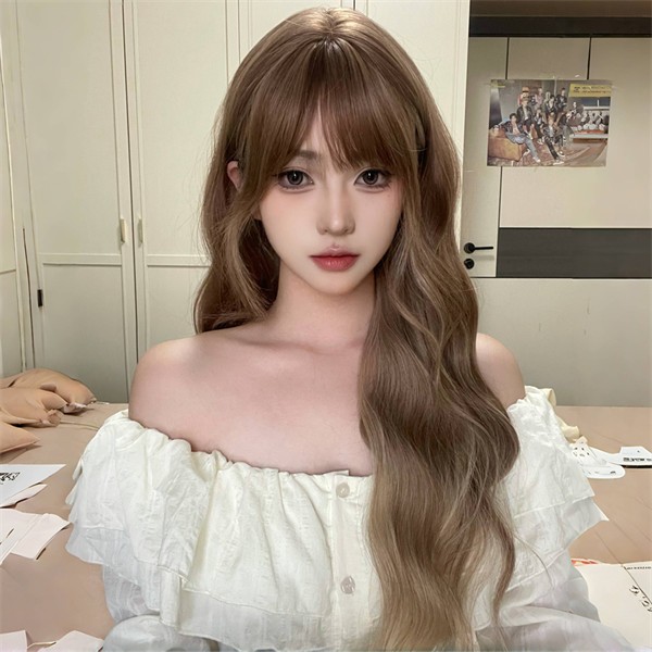 楽天市場】ウィッグ ロング カール ウェーブ 巻き髪 ブラウン 茶髪