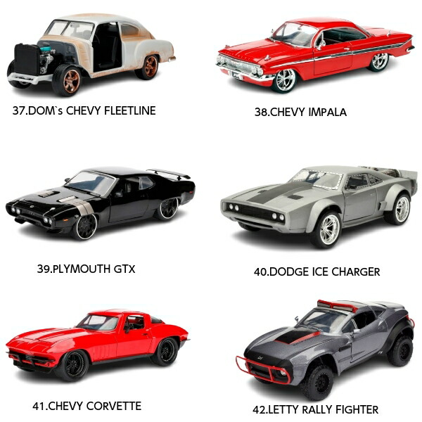 楽天市場】JADATOYS 1/24 ミニカー ワイルドスピード ダイキャストカー