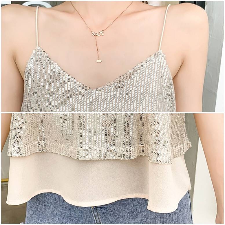 楽天市場】トップス キャミソール レディース 送料無料 スパンコール