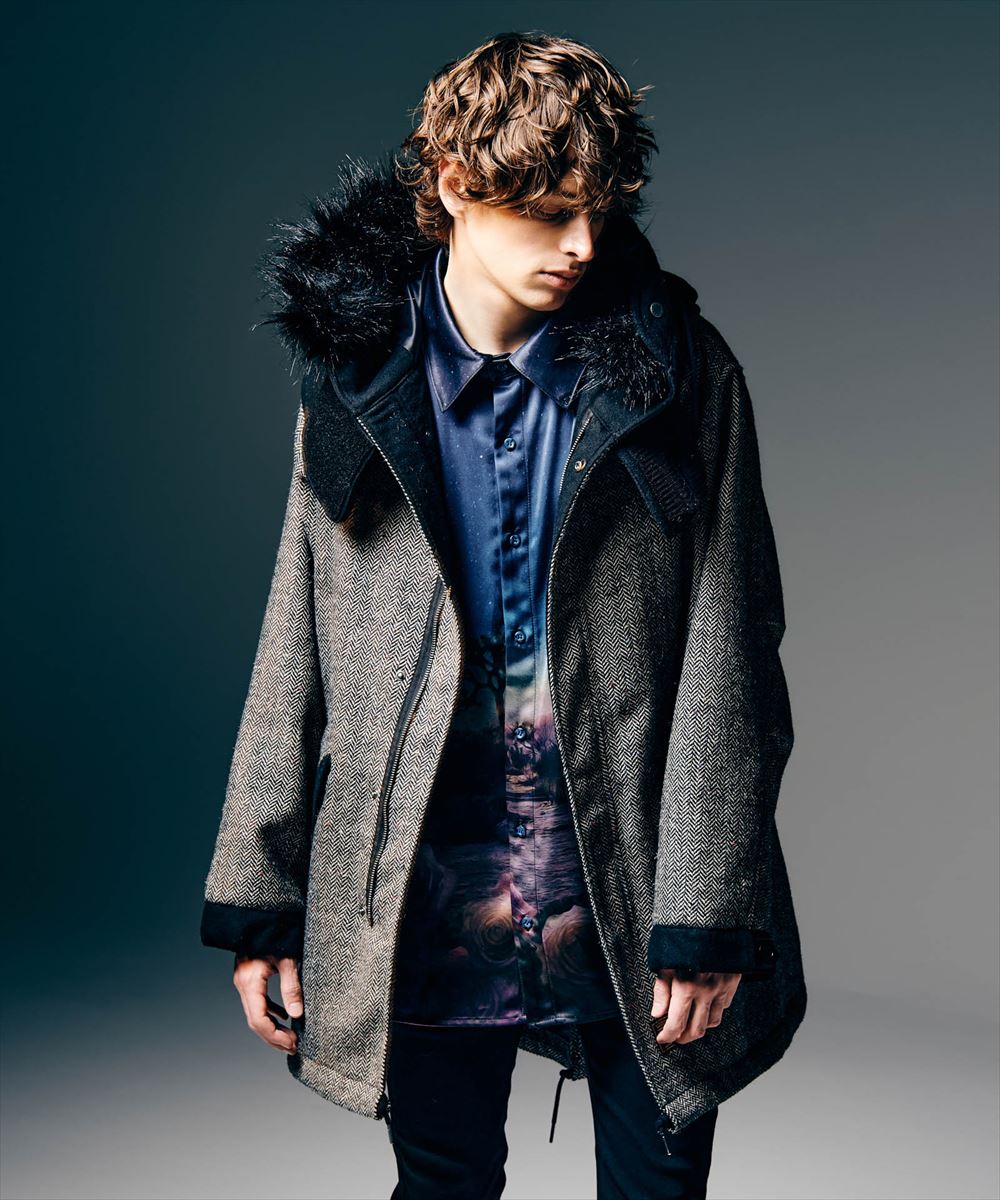 楽天市場】High Neck Mods Coat / ハイネックモッズコート glamb