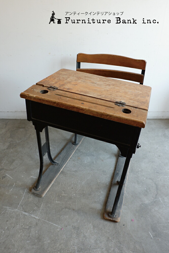 楽天市場】【中古】アンティーク スクールデスク｜天然木 一点物
