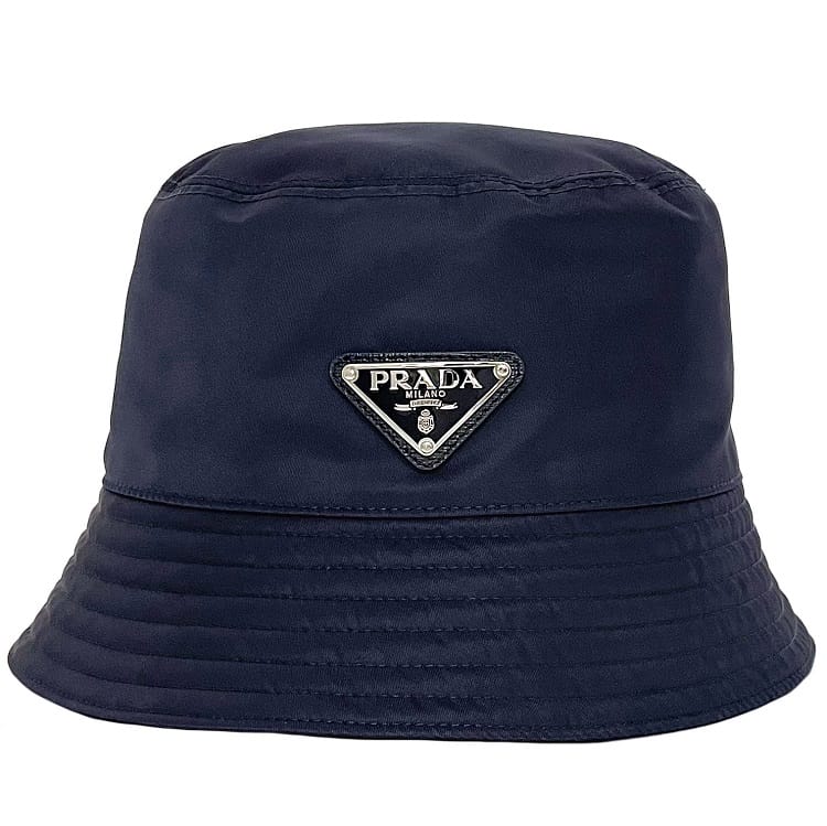 楽天市場】【送料無料】 プラダ ハット バケットハット ネイビー