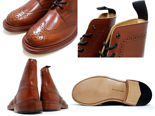 楽天市場】トリッカーズ レディース ウィングチップ カントリーブーツ