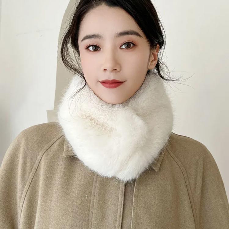 楽天市場】ファー ネックウォーマー ティペット レディース 付け襟