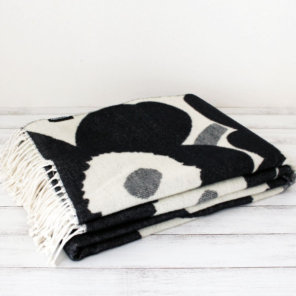 楽天市場】マリメッコ ウニッコ ブランケット / ブラック×ホワイト