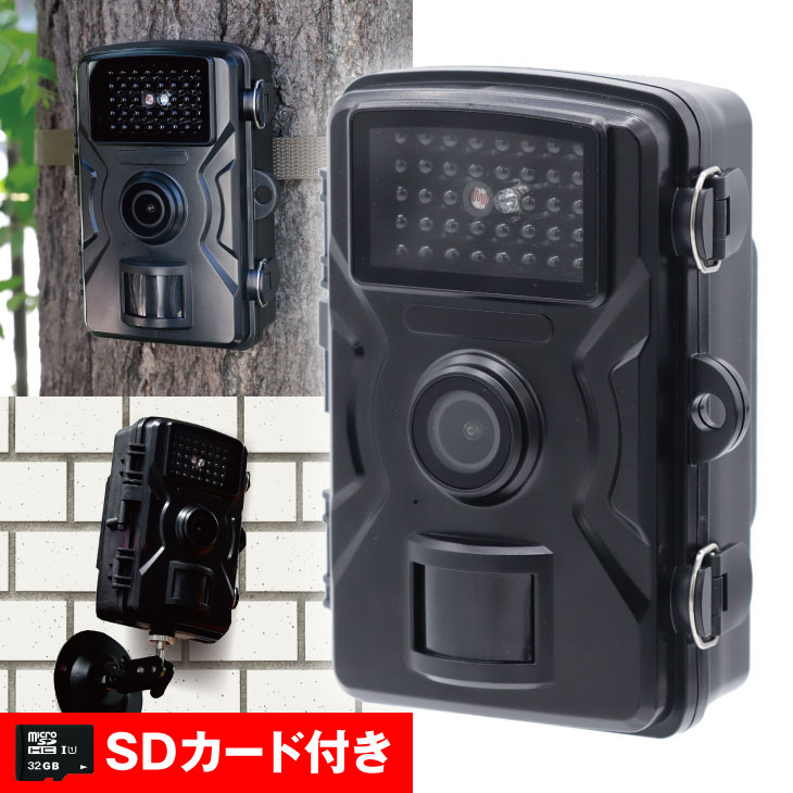 楽天市場】ファミラ 赤外線カメラ SDカード32G付き 防犯 赤外線 無人