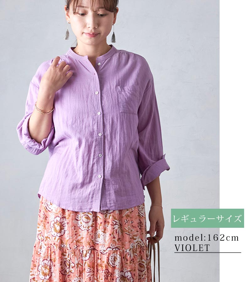 楽天市場】Fanaka ダブルガーゼシャツブラウスレディース 春 夏