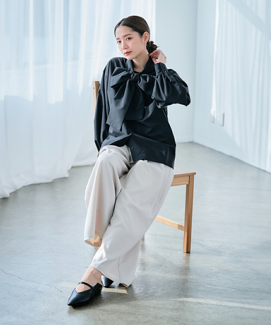 楽天市場】【SALE】ボウタイ ブラウス レディース トップス デザイン