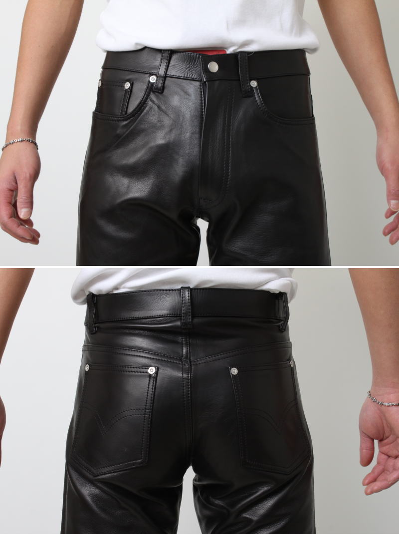 楽天市場】Freedom 日本製 レザーパンツ メンズ 本革 ブーツカット 91