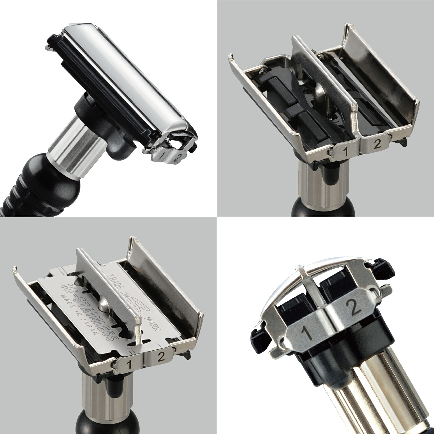 楽天市場】FEATHER フェザーカミソリ 両刃ホルダー アジャスタブル 髭