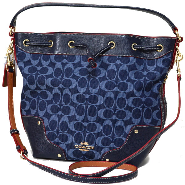 楽天市場】コーチ バッグ COACH シグネチャー 巾着 斜めがけ ラージ