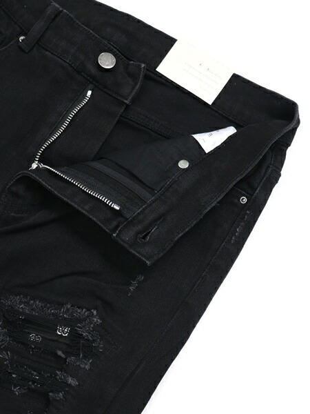 楽天市場】【送料無料】mnml X165 PAISLEY STRETCH DENIM BLACK/BLACK