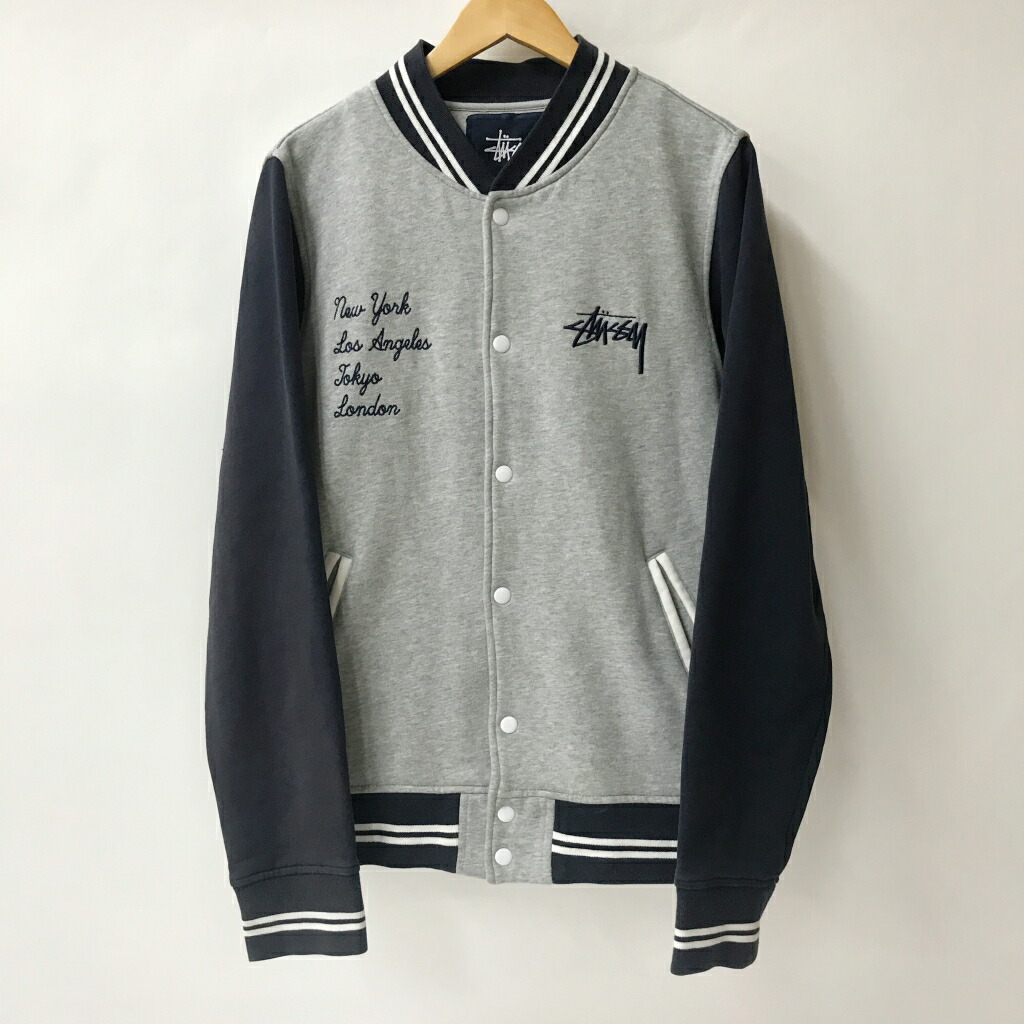 楽天市場】STUSSY(ステューシー)スタジャンサイズ：Mカラー：ネイビー