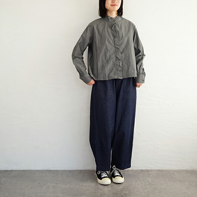 楽天市場】【送料無料】Midi Umi（ミディウミ）フリルショートシャツ