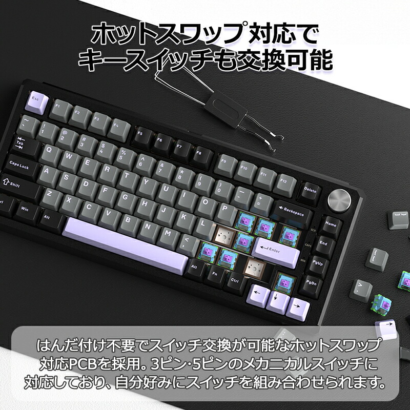 楽天市場】MageGee CAPTAIN75 ワイヤレス メカニカルキーボード