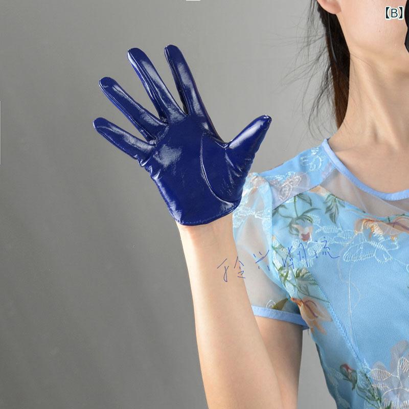 楽天市場】ロンググローブ レディース 黒 白 青 エナメル 衣装 手袋