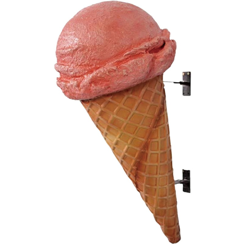 楽天市場】FRPオブジェ アイスクリーム壁掛け【即納可】置物 デザート