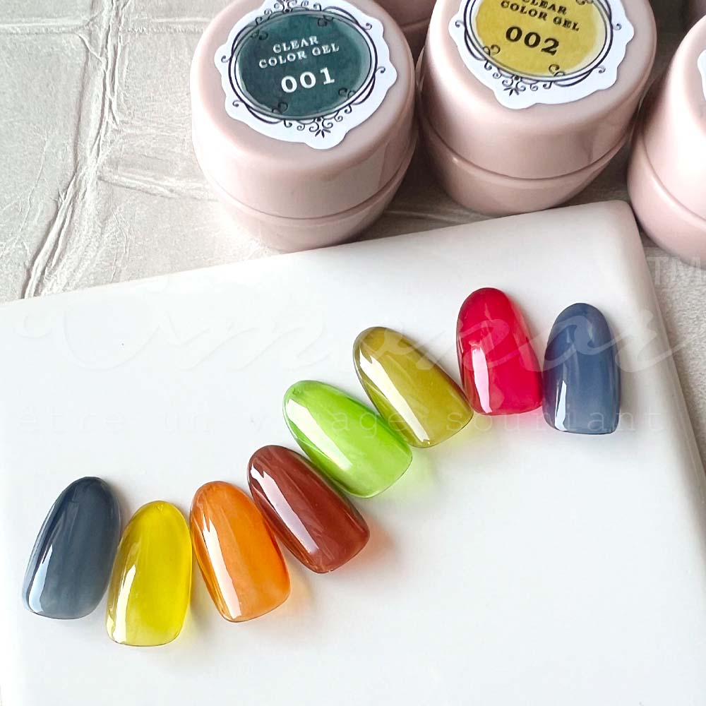 楽天市場】クリアカラージェル 8色全色セット 3g 透明系 ツヤ感