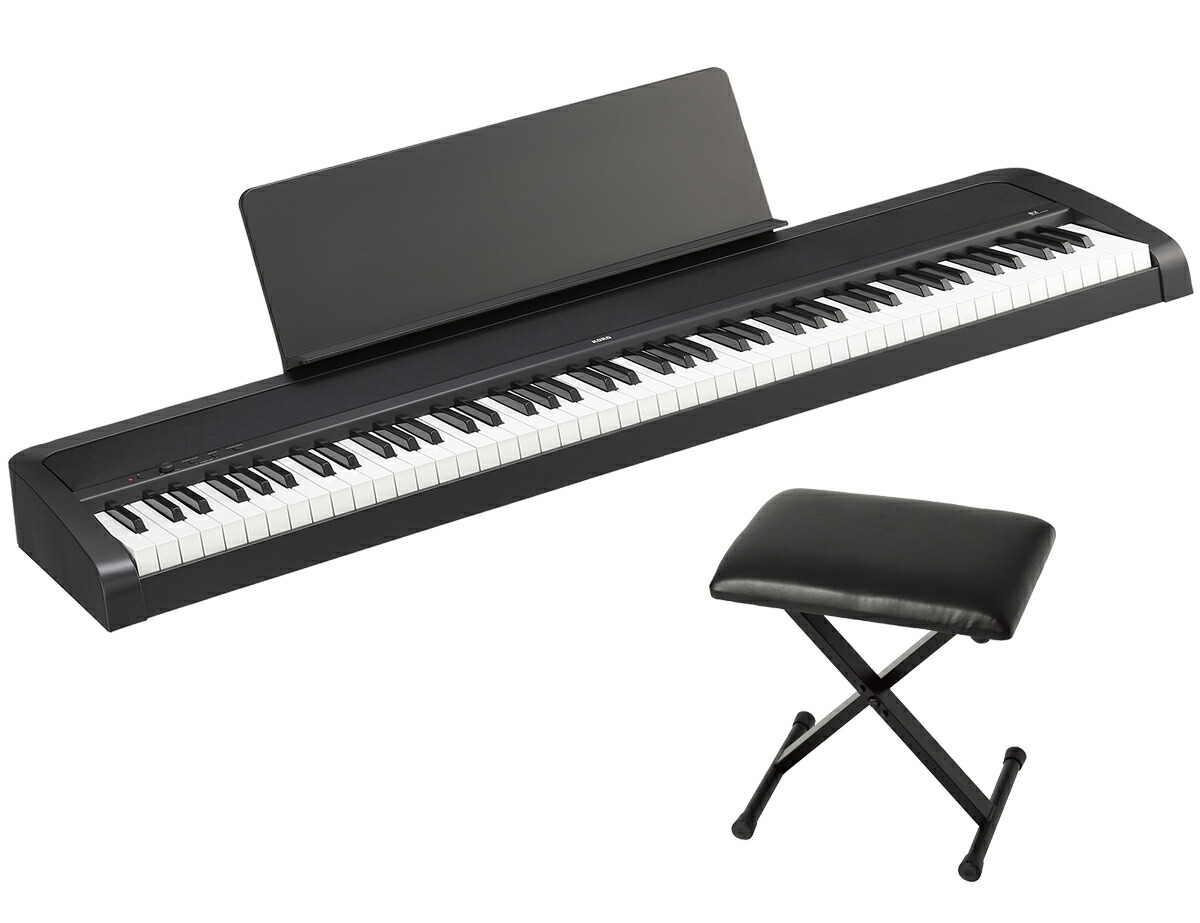 楽天市場】KORG B2 -Black- Digital Piano 《専用イス＆譜面立て付き