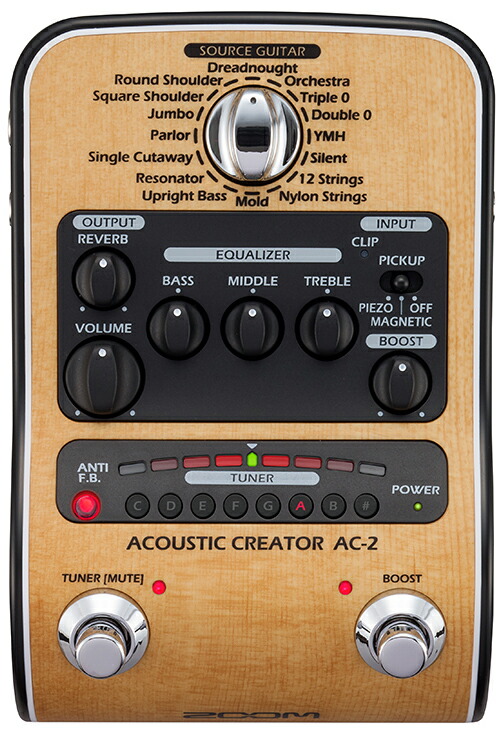 楽天市場】ZOOM AC-2 Acoustic Creator 新品 アコギ用プリアンプ