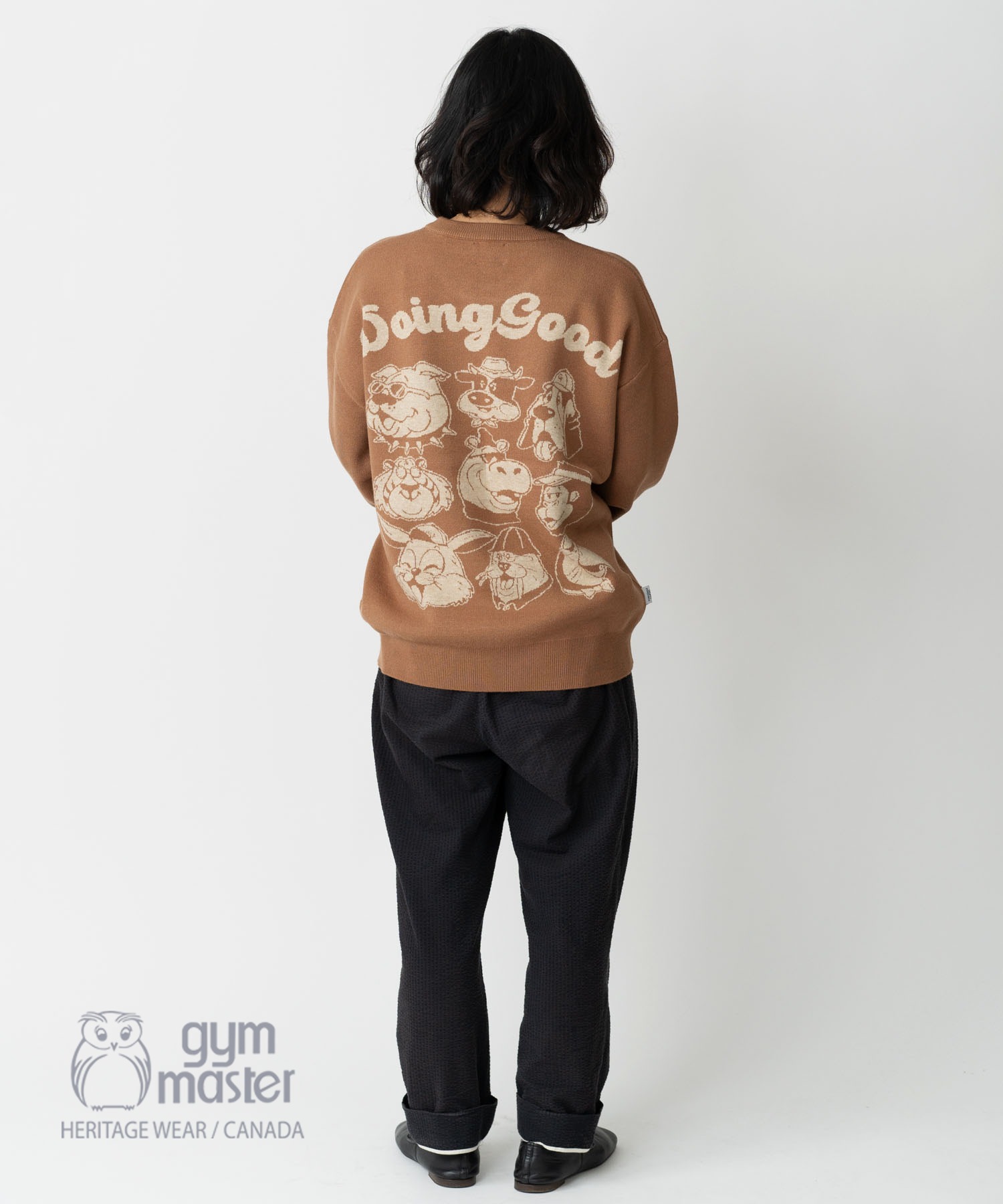 楽天市場】gym master 公式 ジャガード ニット Doing Good クルー