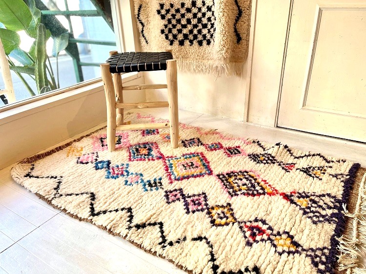 楽天市場】【M】モロッコ ラグ ｢アジラルM 001｣ ウール ラグ 上質