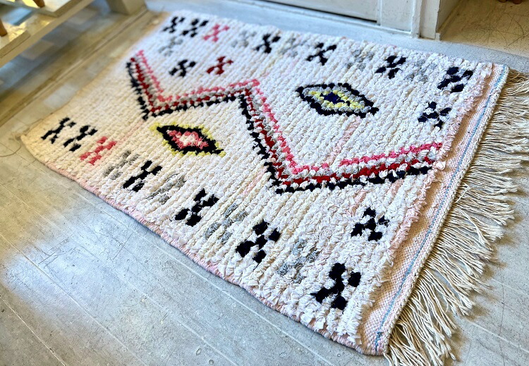 楽天市場】【S /100×60cm】モロッコ ラグ ｢ボシャルウィット009