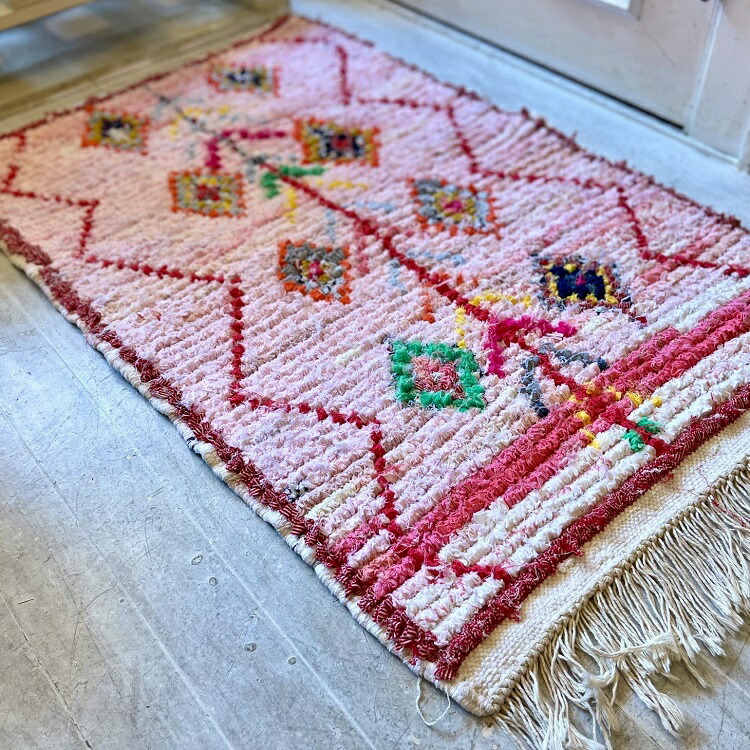 楽天市場】【S /100×60cm】モロッコ ラグ ｢ボシャルウィット012