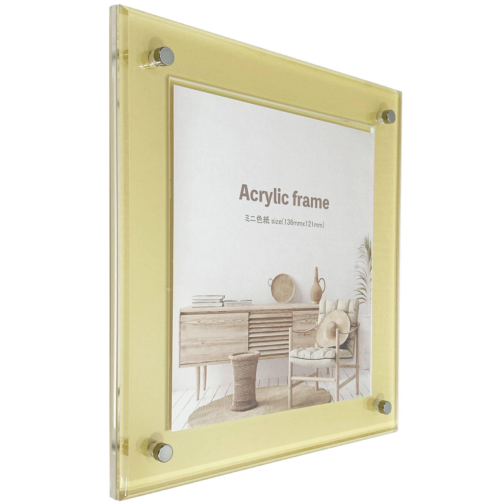 楽天市場】ミニ色紙用 アクリル推し額 カラーアクリルフレーム GT002