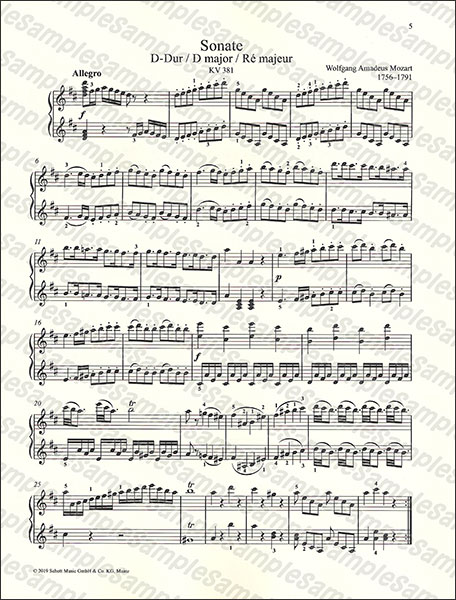 楽天市場】楽譜 モーツァルト／四手のためのピアノ・ソナタ ニ長調 KV
