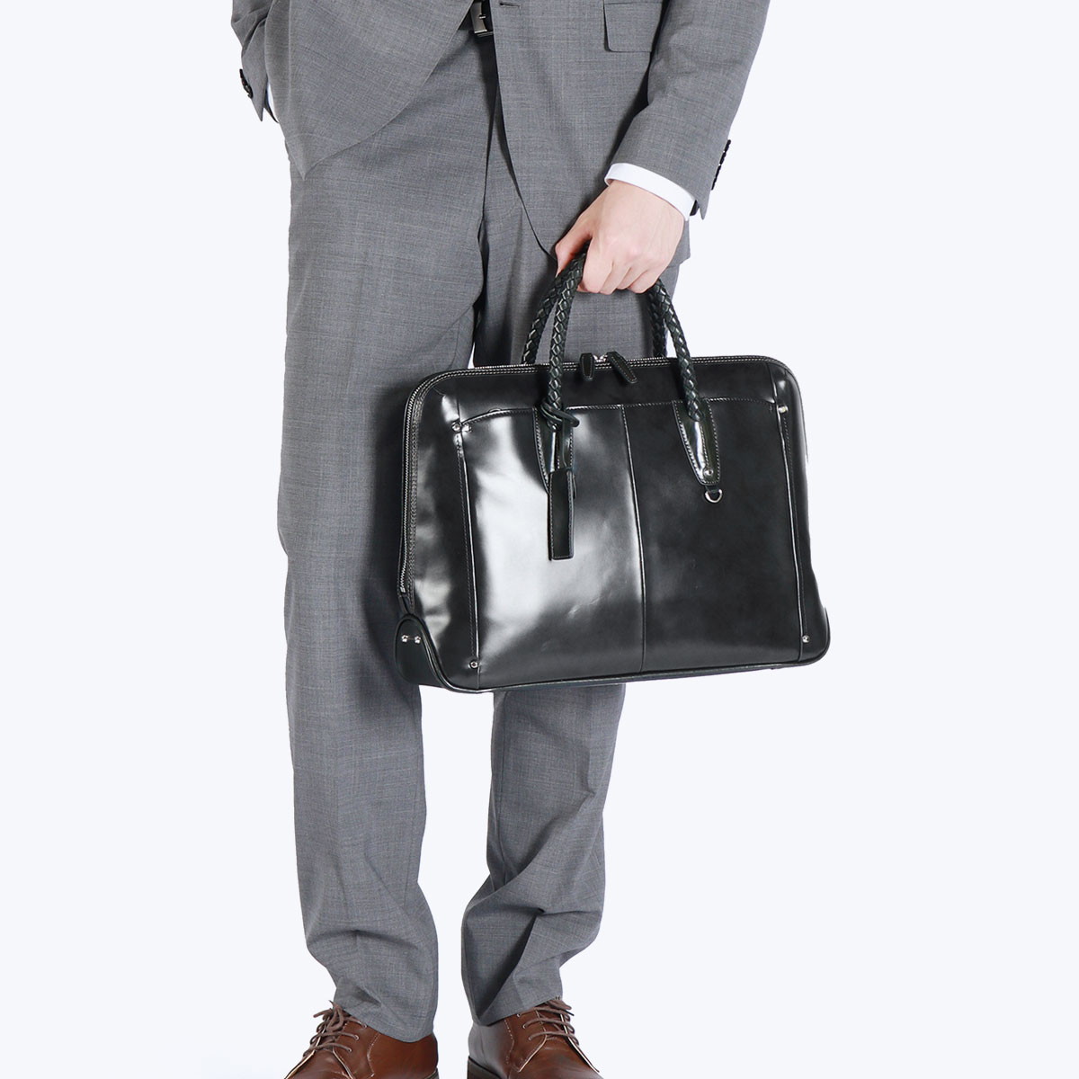 kiefer neu ブリーフケース クロコダイル型押し エンボス 男女兼用