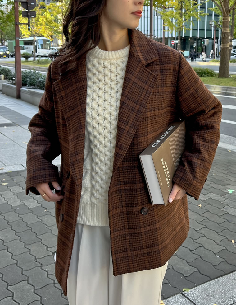 楽天市場】【SPECIAL FAIR】ウール混チェックor無地ミドルコート