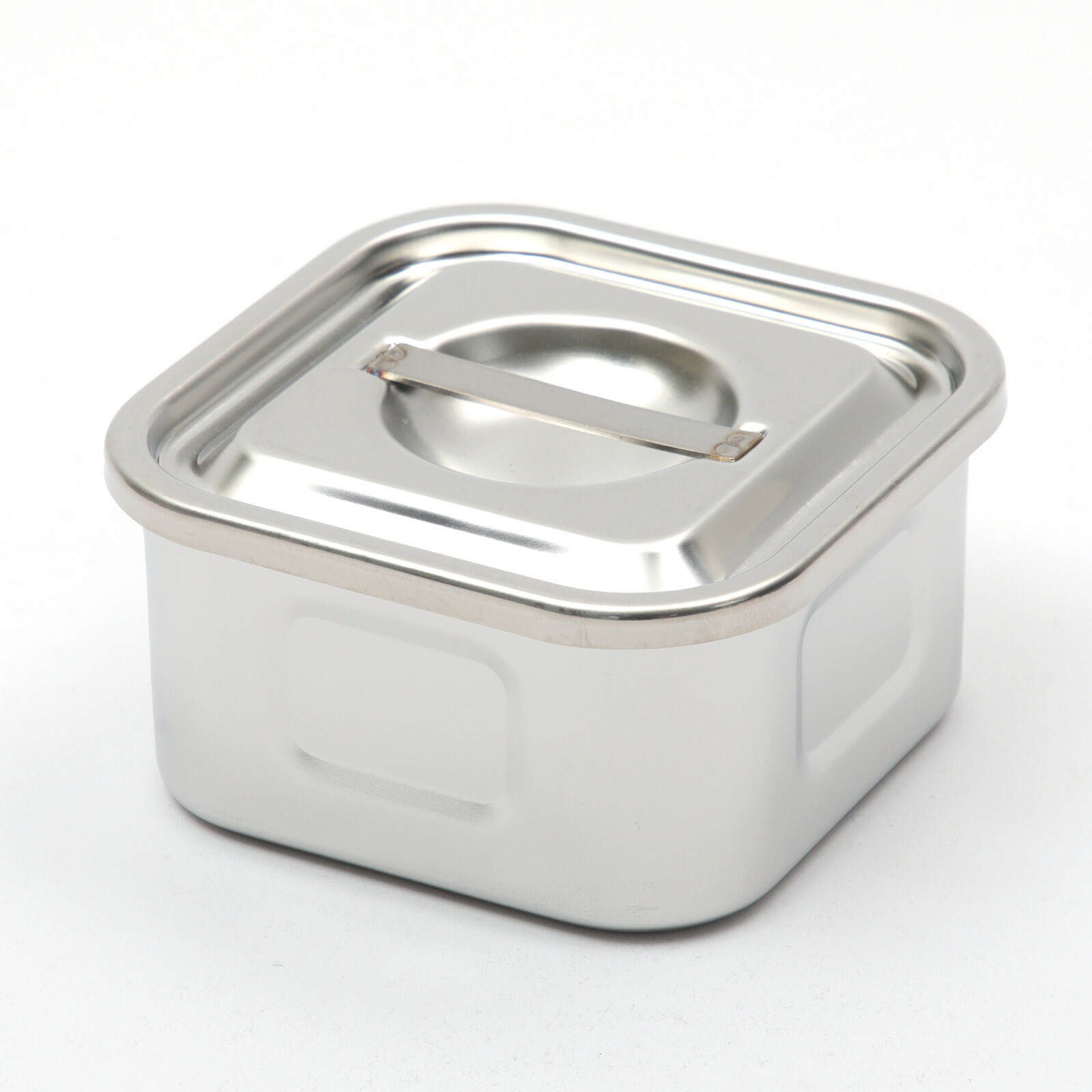 楽天市場】8cm 角型 キッチンポット ツマミ付き ステンレス容器 保存