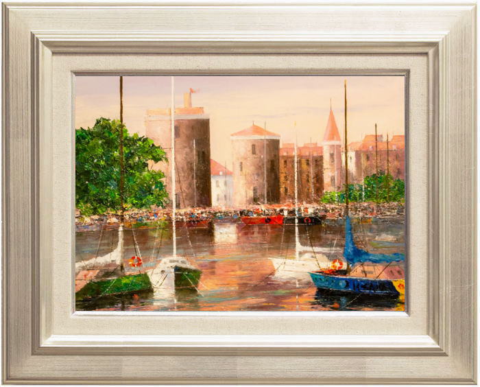 楽天市場】酒井健吉 「 ラ・ロシェル港 」 油絵 油彩画 F4 (4号