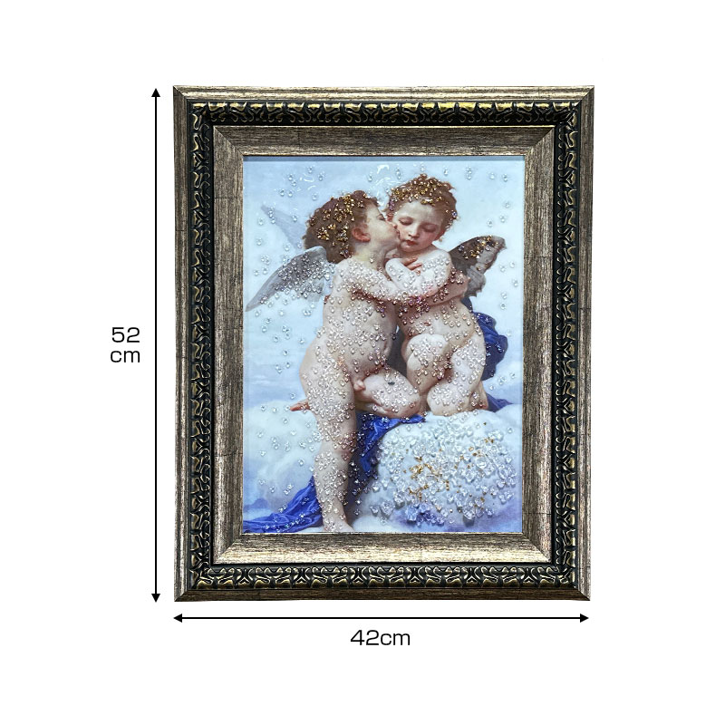 楽天市場】水晶パネル アートパネル 42×52cm 名画 エンジェル フレーム