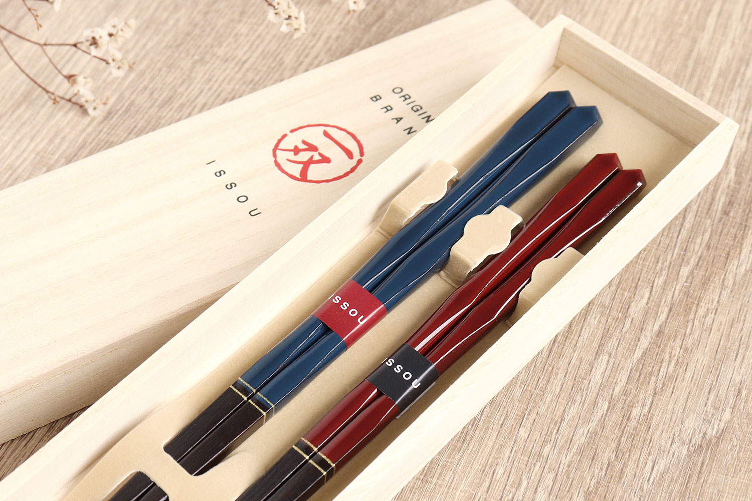 楽天市場】箸 夫婦箸 桐箱2膳入 鶴菱 一双 粋柄 国産 日本製 漆 うるし