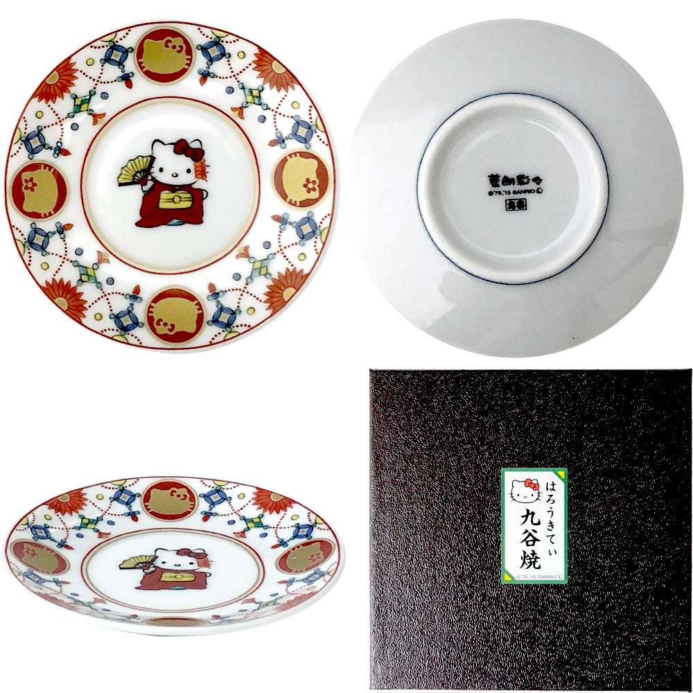楽天市場】九谷焼 豆皿 瓔珞門 キティちゃん 飾り皿 ミニ絵皿ハロー