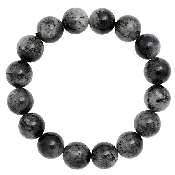 楽天市場】ブラックルチルクォーツ ブレスレット 13mm〜14mm 18cm