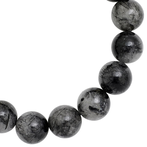 楽天市場】ブラックルチルクォーツ ブレスレット 13mm〜14mm 18cm