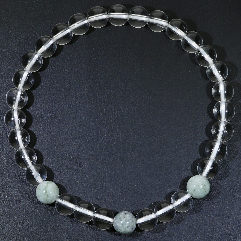 楽天市場】糸魚川翡翠 翡翠 水晶 ブレスレット 6mm 16.5〜18.5cm S〜LL