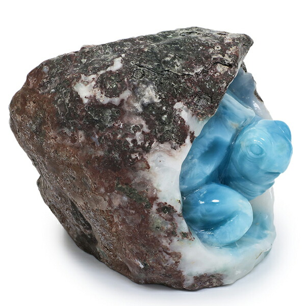 楽天市場】ラリマー 亀 原石 彫刻 876g 天然石 パワーストーン