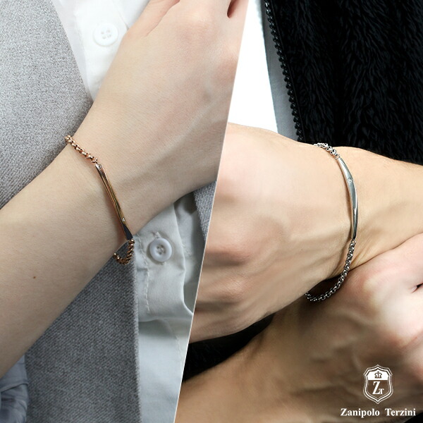 楽天市場】ペアブレスレット ダイヤモンド プレート ステンレス