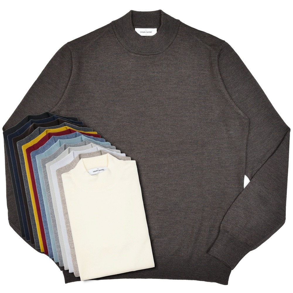 楽天市場】グランサッソ モック ネック ニットの通販