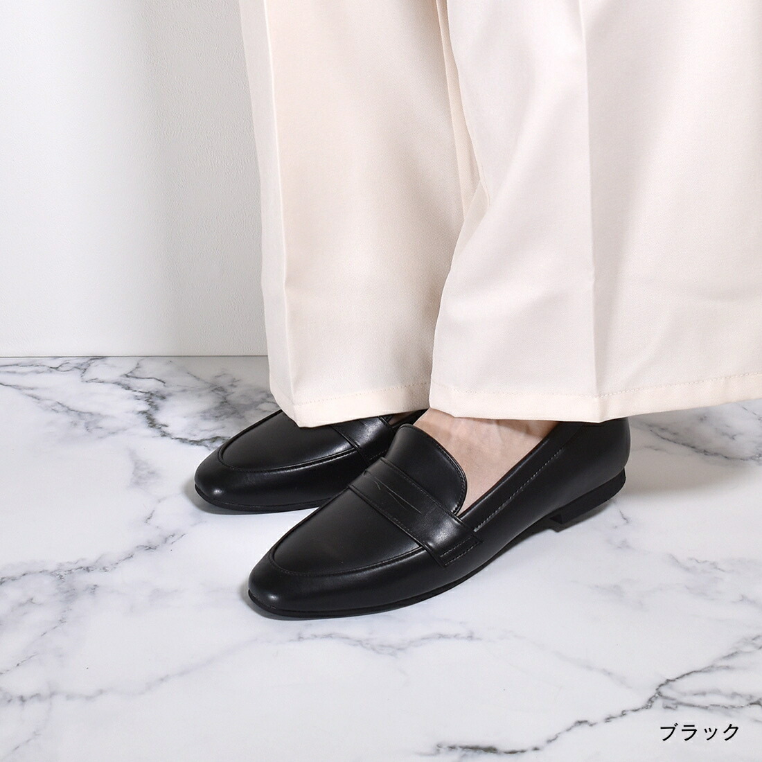 楽天市場】ローファー フラット 晴雨兼用 オフィス 通勤 楽ちん 歩き