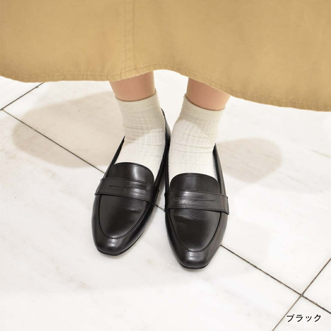 楽天市場】ローファー フラット 晴雨兼用 オフィス 通勤 楽ちん 歩き