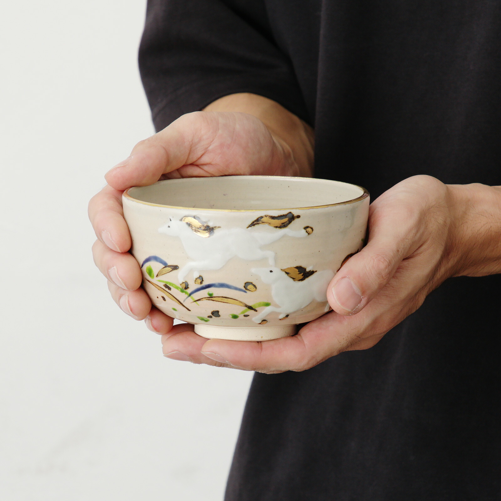 楽天市場】抹茶碗 抹茶茶碗 午の年茶碗 茶碗 清水六兵衛 清水焼 京焼