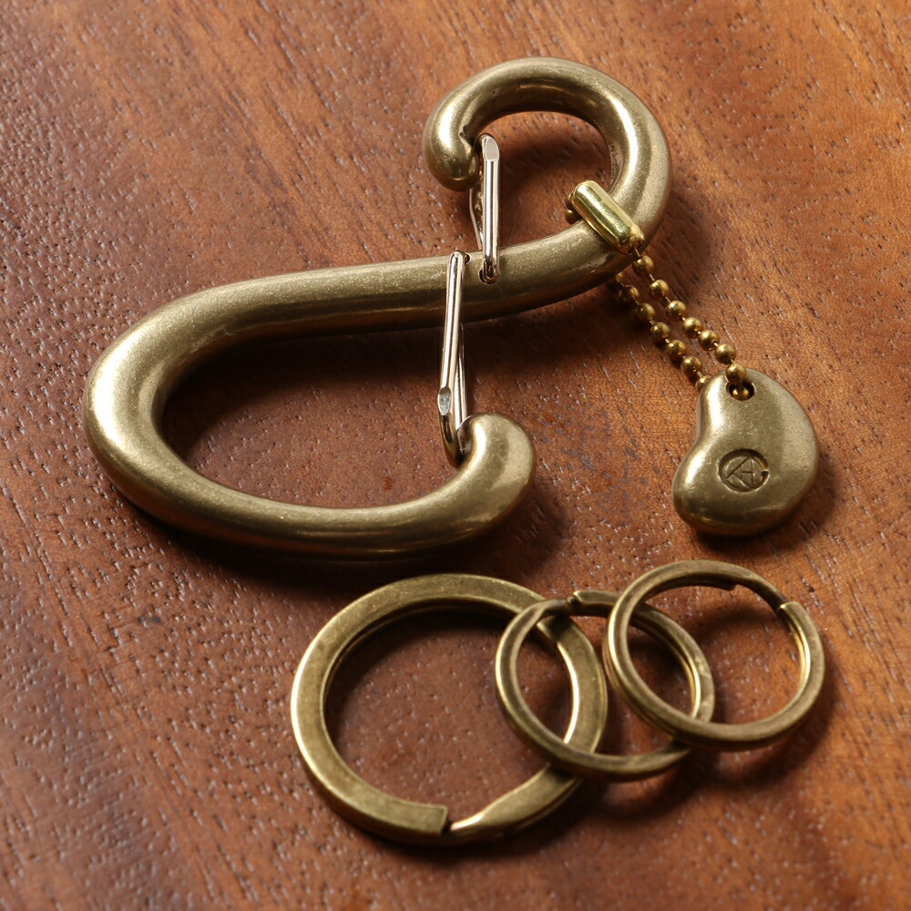 楽天市場】S字カラビナ セット KCB-001-B 真鍮 キーホルダー