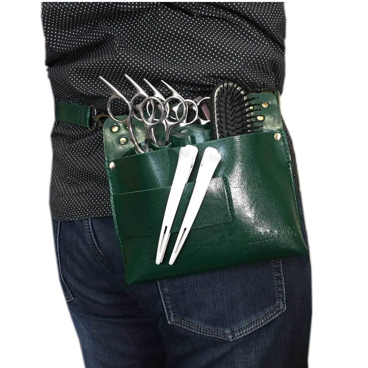 楽天市場】シザーケース PUレザー スクエア型 ハサミ7丁 PUレザー 美容