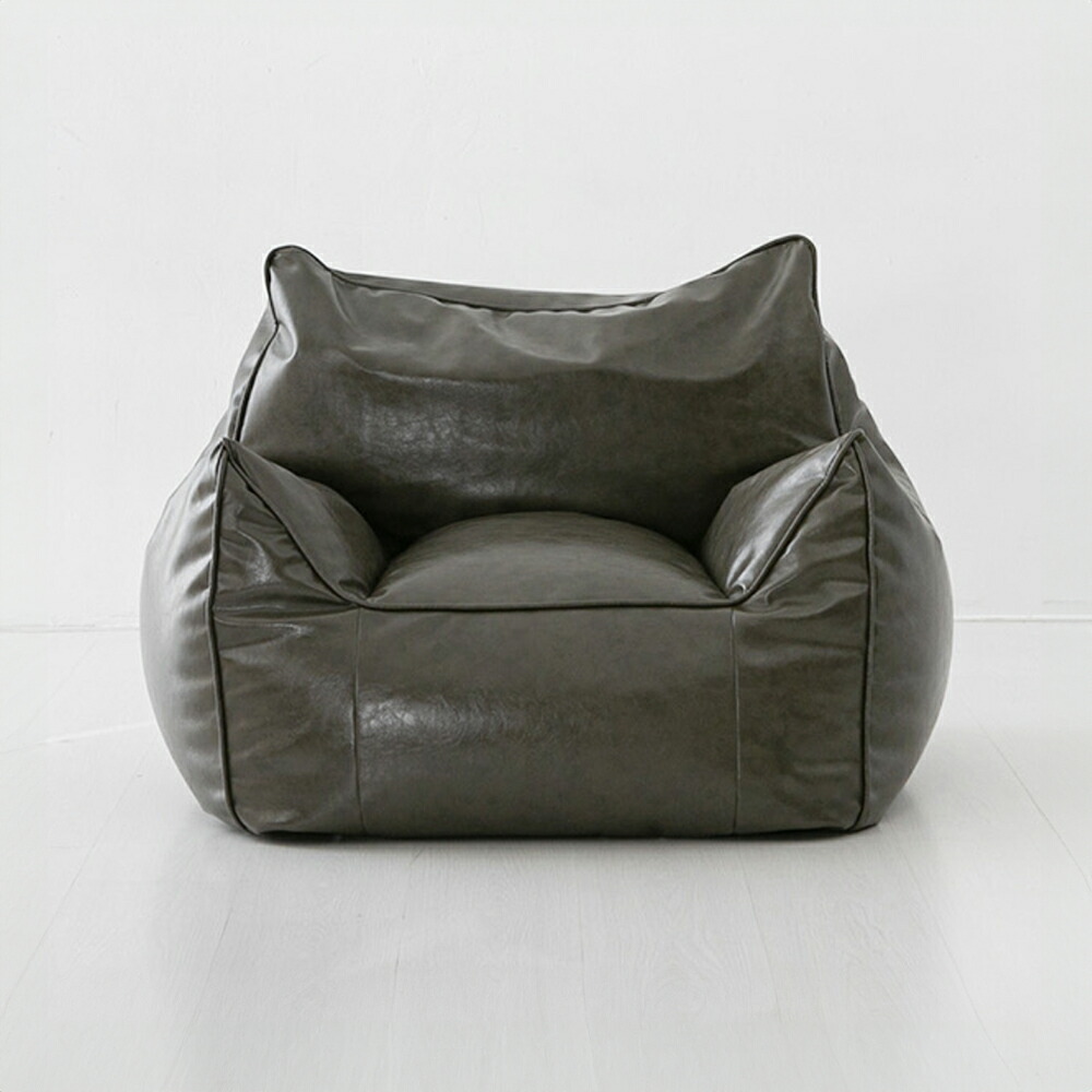 楽天市場】AMBO 一人掛け ビーズソファ 合皮レザー 4色 クリーム